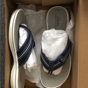 Clarks Navy Sandals